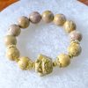 Oil Painting Alashan Agate Bracelet With Cinnamoroll Charm