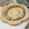Muted Multicolor Alashan Agate with Oval Rose Charm - Image 4