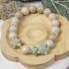 HQ Milky Pastel Alashan Agate Bracelet with Hello Kitty and Star Charm - Image 3