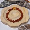 Red Agate Bracelet with Mystic Knot Charm - Image 2
