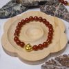 Red Agate Bracelet with Hulu Charm