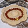 Red Agate Bracelet with Money Tree Charm