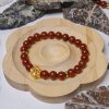 Red Agate Bracelet with Money Tree Charm - Image 3