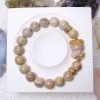 Pink, Yellow Alashan Agate Bracelet with Hello Kitty Bear Charm - Image 4