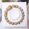 Pink, Yellow Alashan Agate Bracelet with Hello Kitty Bear Charm - Image 3