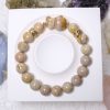 Pink, Yellow Alashan Agate Bracelet with Hello Kitty Bear Charm - Image 2