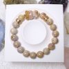 Pink, Yellow Alashan Agate Bracelet with Hello Kitty Bear Charm - Image 6