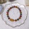Multicolour Alashan Agate with Sleeping Angel Cat