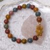 Multicolour Alashan Agate with Sleeping Angel Cat - Image 2