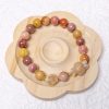 Red, Yellow Alashan Agate Bracelet with My Melody and Rose Charm - Image 2