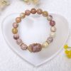 Purple, Yellow, Caramel Alashan Agate with Nine-tailed Fox Charm
