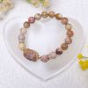 Purple, Yellow, Caramel Alashan Agate with Nine-tailed Fox Charm - Image 3