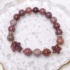 Dark Purple Alashan Agate Bracelet with Cinnamoroll and Star Charm