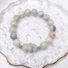 Light Blue Alashan Agate Bracelet with Seahorse Charm - Image 2