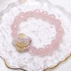 Rose Quartz Heart Bracelet with Rose Alashan Charm