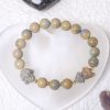 Blue Caramel Alashan Agate Bracelet with Cinnamoroll and Cupcake Charm - Image 3