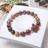 Orange, Red Alashan Agate Bracelet with Cinnamoroll Charm - Image 3