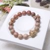 Light Red Alashan Agate with Kirby and Ribbon charm