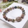 HQ Multicolour Alashan Agate with Mermaid Charm