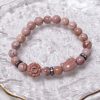 Red Pink Cracked Pattern Alashan with Hello Kitty and Rose charm - Image 2