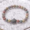 Candy Colors Alashan Agate bracelet with Pompompourin Charm