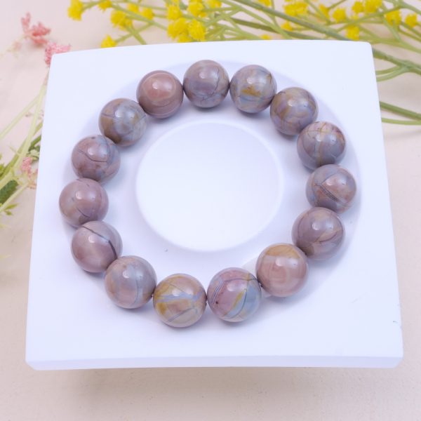 High-grade Oil Painting Alashan Agate Bracelet - Image 2