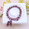Pink Red Alashan Agate with Dangling Ballet Slippers and Rose - Image 2