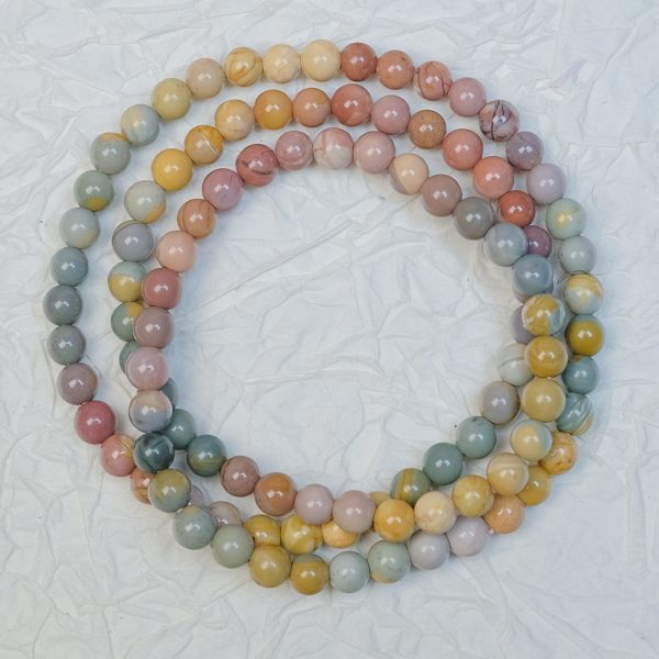 Rainbow Multicolour Alashan Agate 5.8mm 3-laps