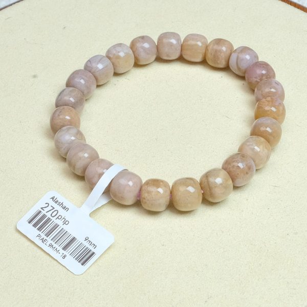 Pink Mango Alashan with Barrel Beads