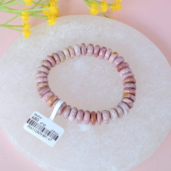 Pink Abacus Alashan Agate (9.8mm)