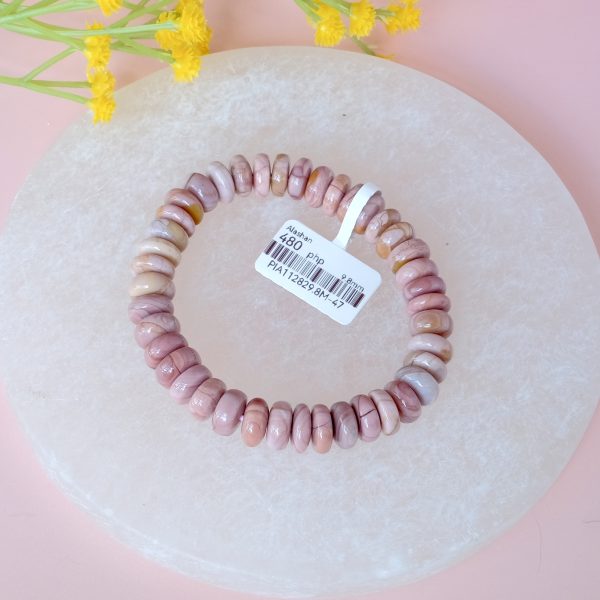 Pink Abacus Alashan Agate (9.8mm) - Image 2