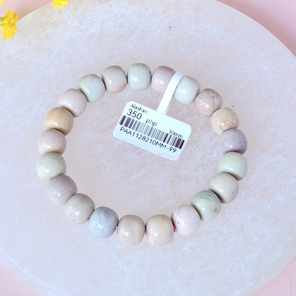 Light Pastel Barrel Beads Alashan Agate (10mm)