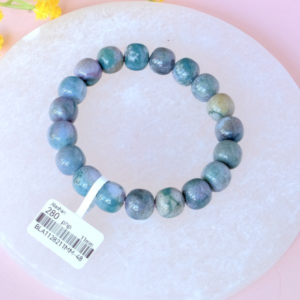 Blue and White Porcelain Barrel Beads Alashan Agate (11mm)