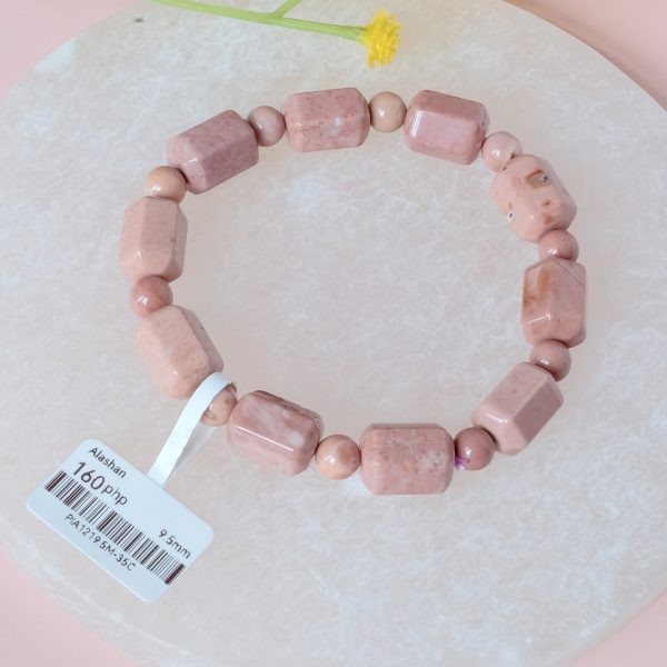 [Clearance] Pink Barrel Beads Alashan Agate 9.5mm