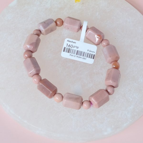 [Clearance] Pink Barrel Beads Alashan Agate 9.5mm