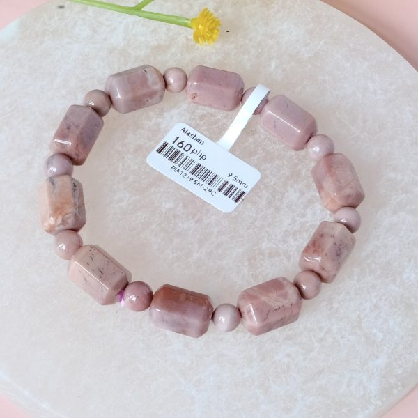 [Clearance] Pink Barrel Beads Alashan Agate 9.5mm