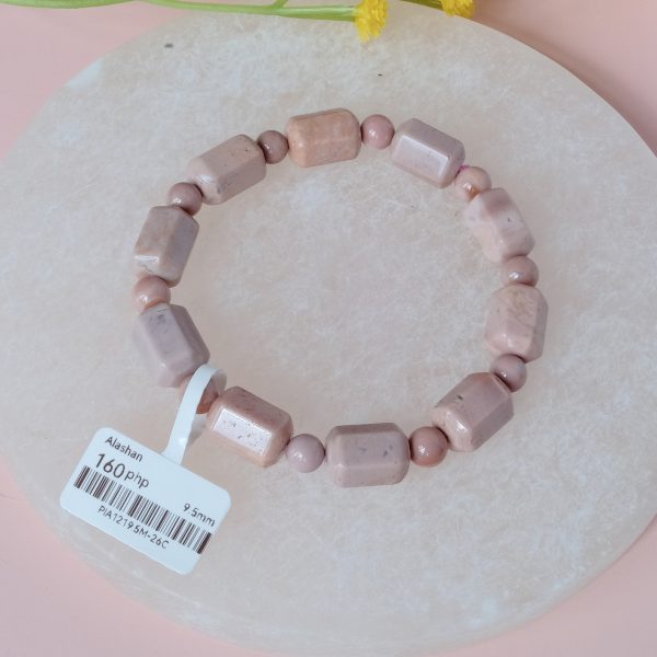 [Clearance] Pink Barrel Beads Alashan Agate 9.5mm