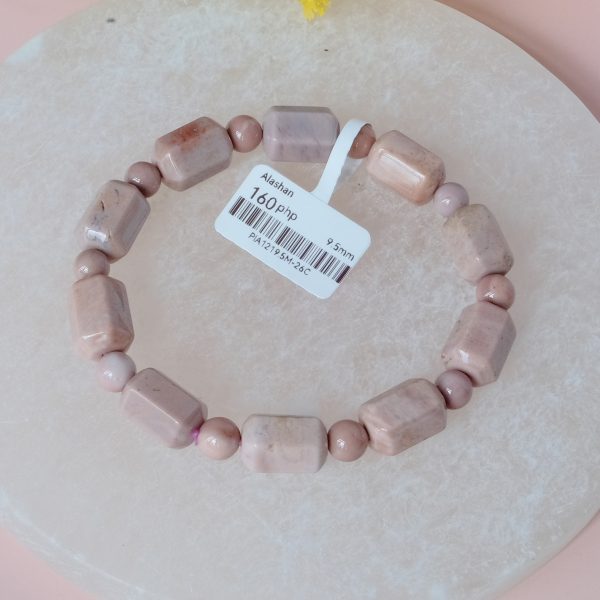 [Clearance] Pink Barrel Beads Alashan Agate 9.5mm - Image 2