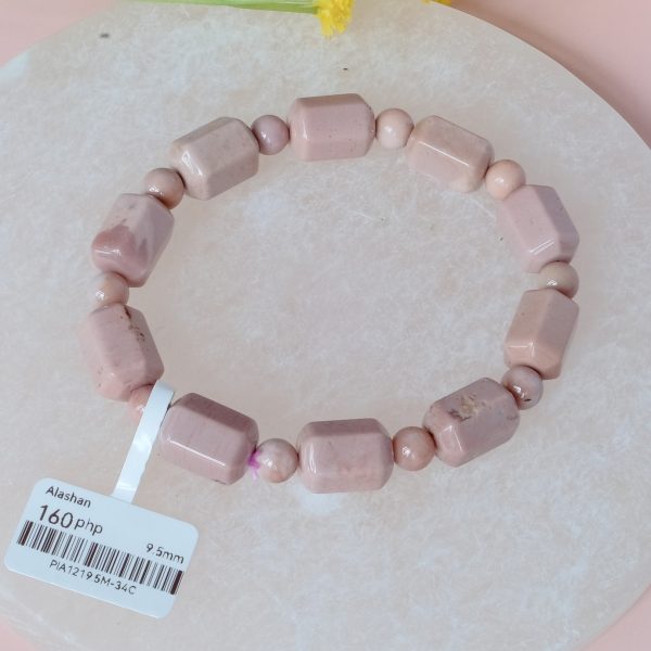 [Clearance] Pink Barrel Beads Alashan Agate 9.5mm