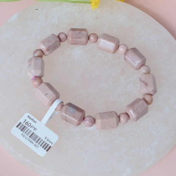 [Clearance] Pink Barrel Beads Alashan Agate 9.5mm