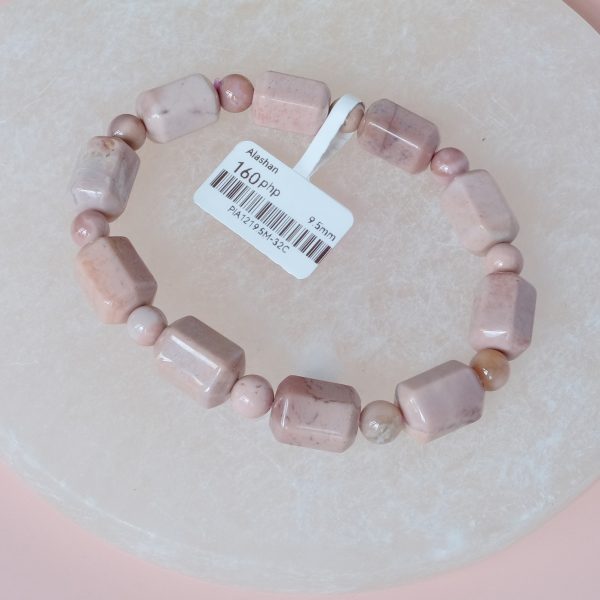 [Clearance] Pink Barrel Beads Alashan Agate 9.5mm - Image 2