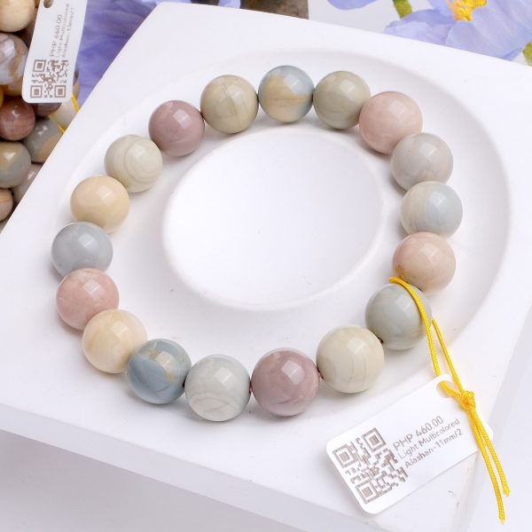 Light Multicolour Alashan Agate 11mm