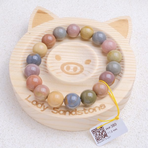 Multicolour Alashan Agate Bracelet 11.3mm - Image 2