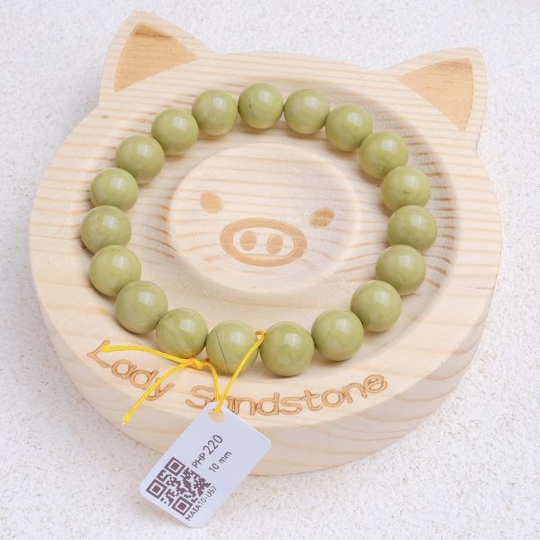 Matcha Alashan Agate Bracelet 10mm