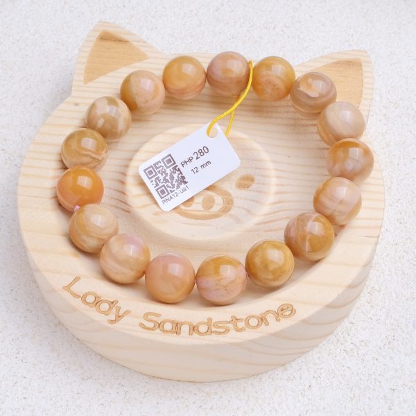 Pink Mango Alashan Agate Bracelet 12mm