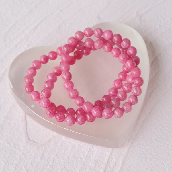 Sakura Rhodonite in Quartz 3-laps 7mm