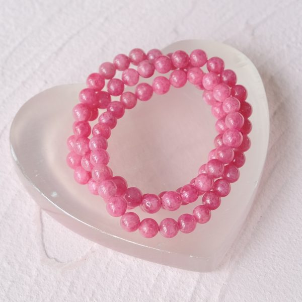 Sakura Rhodonite in Quartz 3-laps 7mm - Image 2