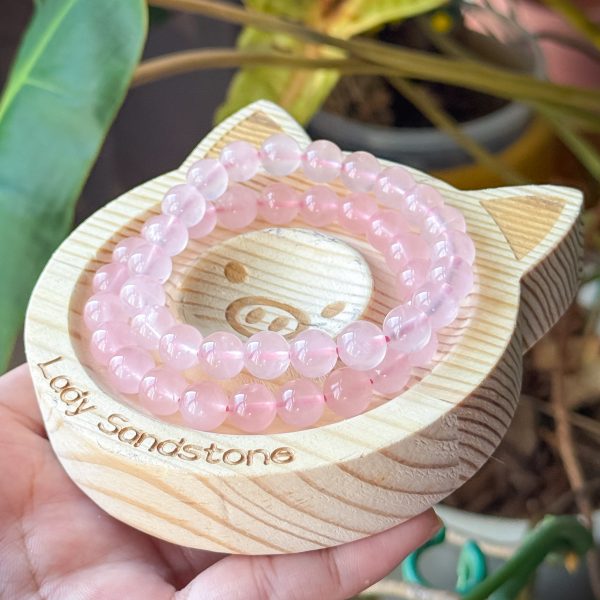 Rose Quartz Bracelet 8.5mm - Image 2