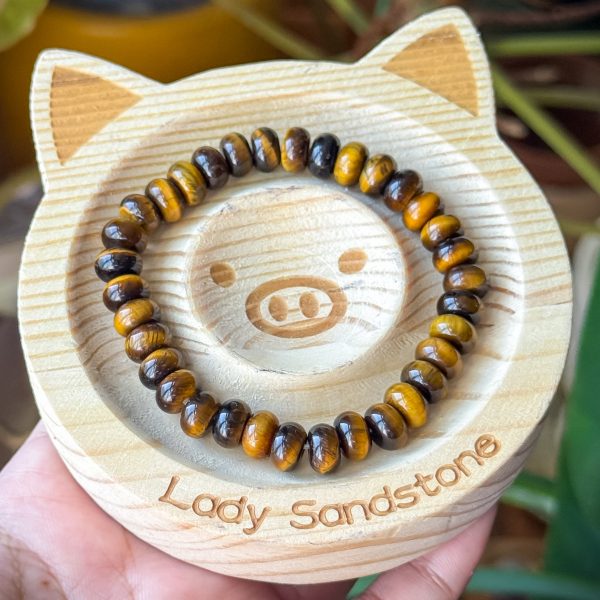 Golden Tiger's Eye Abacus Bracelet 8mm - Image 2