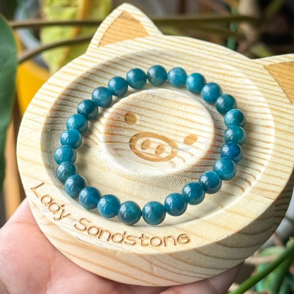 Dark Blue Apatite Bracelet 7.3mm - Image 2